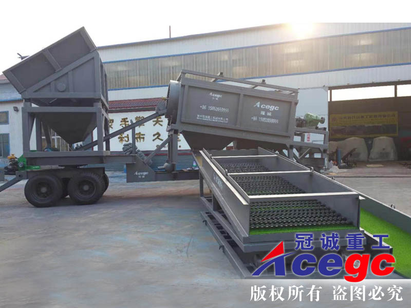 移动式振动筛淘金设备 移动式振动筛淘金设备