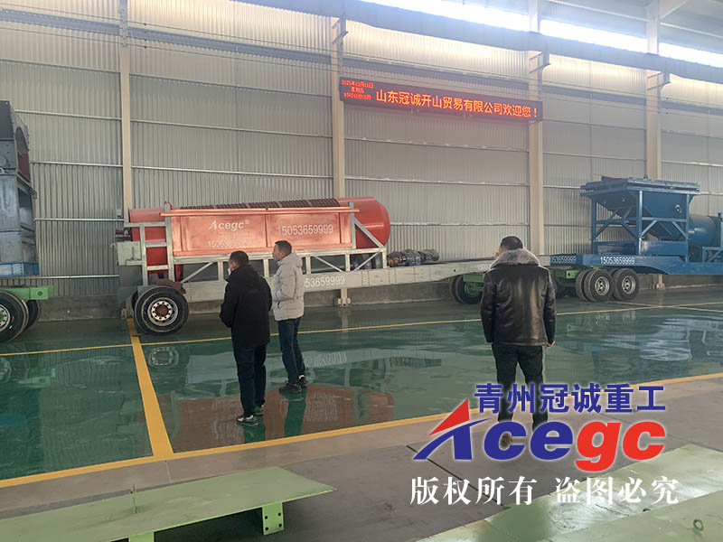 山西客户实地考察淘金设备厂家